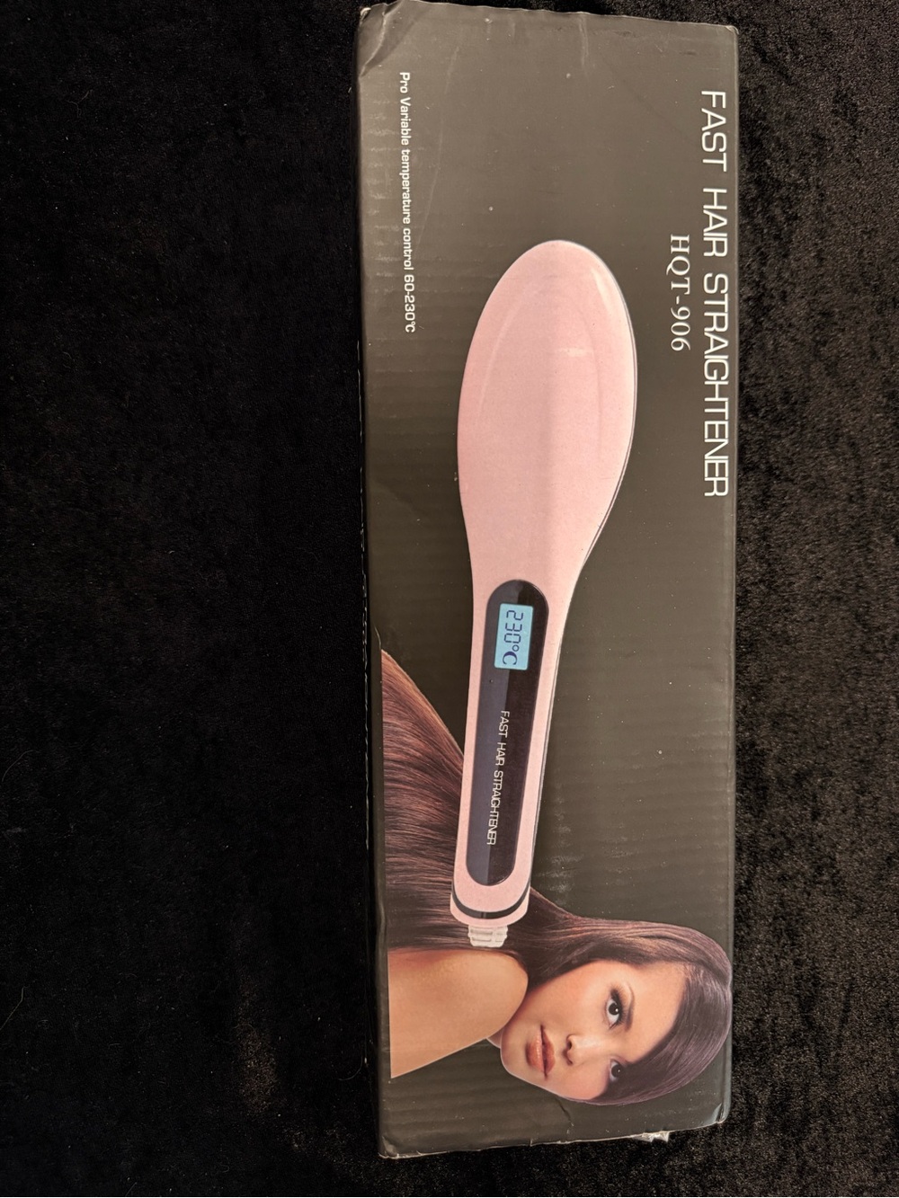 Pink Fast Hair Straightener Brush - Digital LCD